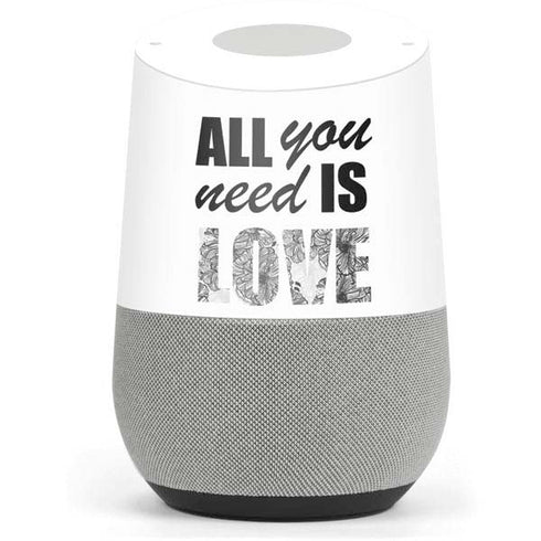 All You Need Is Love BW Google Home Skin